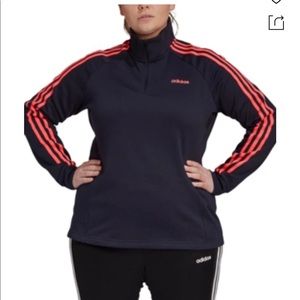 Adidas Women’s Plus Size 3-Stripe Fleece Quarter Zip Sz 3X NWT